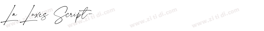 La Luxes Script字体转换